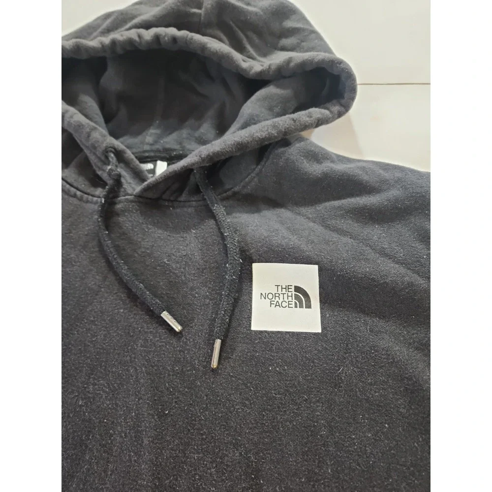 The North Face Circular Design Hoodie Mens XL Black Pullover Sweatshirt Box Logo